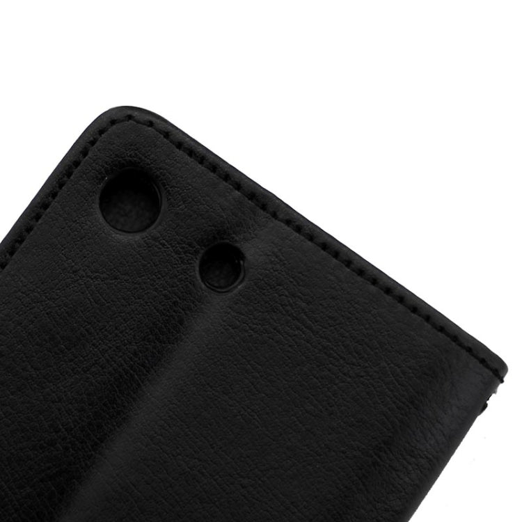 Crazy Horse Texture Horizontal Flip Leather Case with Holder & Card Slots & Wallet & Photo Frame for Sony Xperia M5 / E5603 / E5606 / E5653 / E5633 / E5643 / E5663(Black)