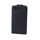 Vertical Flip Magnetic Snap Leather Case for Sony Xperia Z3 Compact / D5803(Black)