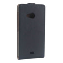 Vertical Flip Magnetic Button Leather Case for Microsoft Lumia 535