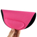 Ultra Slim Rubber Bottom & Cloth Sponge Wrist Supporter Mouse Pad(Magenta)