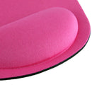 Ultra Slim Rubber Bottom & Cloth Sponge Wrist Supporter Mouse Pad(Magenta)