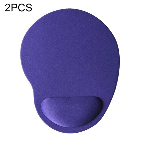 2 PCS Cloth Gel Wrist Rest Mouse Pad(Purple)