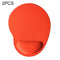 2 PCS Cloth Gel Wrist Rest Mouse Pad(Orange)