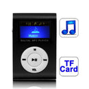 TF (Micro SD) Card Slot MP3 Player with LCD Screen, Metal Clip, Radio Function(Black)