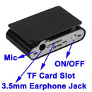 TF (Micro SD) Card Slot MP3 Player with LCD Screen, Metal Clip, Radio Function(Black)
