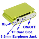 TF (Micro SD) Card Slot MP3 Player with LCD Screen, Metal Clip, Radio Function