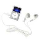 TF (Micro SD) Card Slot MP3 Player with LCD Screen, Metal Clip, Radio Function(Silver)