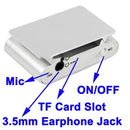 TF (Micro SD) Card Slot MP3 Player with LCD Screen, Metal Clip, Radio Function(Silver)