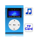 TF (Micro SD) Card Slot MP3 Player with LCD Screen, Metal Clip, Radio Function(Baby Blue)