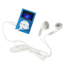 TF (Micro SD) Card Slot MP3 Player with LCD Screen, Metal Clip, Radio Function(Baby Blue)