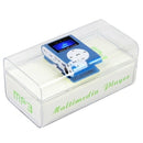 TF (Micro SD) Card Slot MP3 Player with LCD Screen, Metal Clip, Radio Function(Baby Blue)