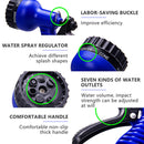 2.5m -7.5m Telescopic Pipe Expandable Magic Flexible Garden Watering Hose with Spray Gun Set(Blue)