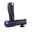OQSPORT 2 PCS Bike Hand Grips Covers Bilateral Lock MTB Bicycle Anti-slip Handlebar Grips(Blue)