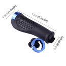 OQSPORT 2 PCS Bike Hand Grips Covers Bilateral Lock MTB Bicycle Anti-slip Handlebar Grips(Blue)
