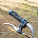 OQSPORT 2 PCS Bike Hand Grips Covers Bilateral Lock MTB Bicycle Anti-slip Handlebar Grips(Blue)