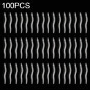 100 PCS Artificial Earthworm Fishing Lures Soft Silicone Worms Fishing Bait with Luminous(White)