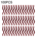 100 PCS Artificial Earthworm Fishing Lures Soft Silicone Worms Fishing Bait(Dark Red)