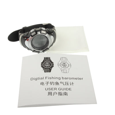 Digital Fishing Barometer Watch with Thermometer / Altimeter / Weather Forecast / Pressure Trend Chart Display / 30m Waterproof / Storm Alarm(Black)