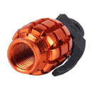 2 PCS Universal Grenade Shaped Bicycle Tire Valve Caps(Orange)