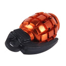 2 PCS Universal Grenade Shaped Bicycle Tire Valve Caps(Orange)