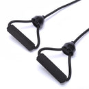 X Shaped Rubber Body Building Training Pull Rope Exerciser(Black)