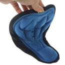 3D Silicone Lycra Nylon & Gel Pad Bicycle Seat Saddle Cover, Soft Cushion Fits for Kinds of Bikes(Blue)