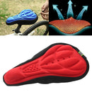 3D Silicone Lycra Nylon & Gel Pad Bicycle Seat Saddle Cover, Soft Cushion Fits for Kinds of Bikes(Red)