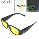 UV Protection Yellow Resin Lens Reading Glasses with Currency Detecting Function, +2.50D