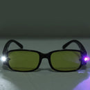UV Protection Yellow Resin Lens Reading Glasses with Currency Detecting Function, +4.00D