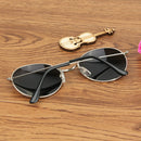 Oval Retro UV400 UV Protection Metal Frame AC Lens Sunglasses