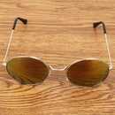 Oval Retro UV400 UV Protection Metal Frame AC Lens Sunglasses