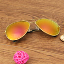 UV400 UV Protection Metal Frame AC Lens Frog Mirror Eyeglasses Sunglasses
