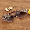 Retro UV400 UV Protection PC Frame AC Lens Sunglasses(Coffee)