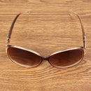 Retro UV400 UV Protection PC Frame AC Lens Sunglasses(Coffee)
