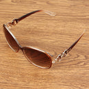 Retro UV400 UV Protection PC Frame AC Lens Sunglasses(Coffee)