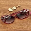 Retro UV400 UV Protection PC Frame AC Lens Sunglasses(Wind Red)