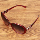 Retro UV400 UV Protection PC Frame AC Lens Sunglasses(Wind Red)