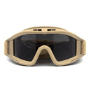 Desert Locust Ballistic Goggles (3pcs Protection Divided Lens in one packaging, the price is for 3 pcs), Khaki