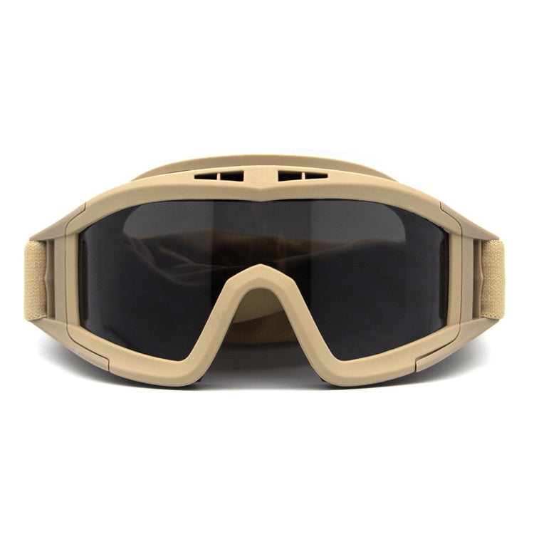 Desert Locust Ballistic Goggles (3pcs Protection Divided Lens in one packaging, the price is for 3 pcs), Khaki