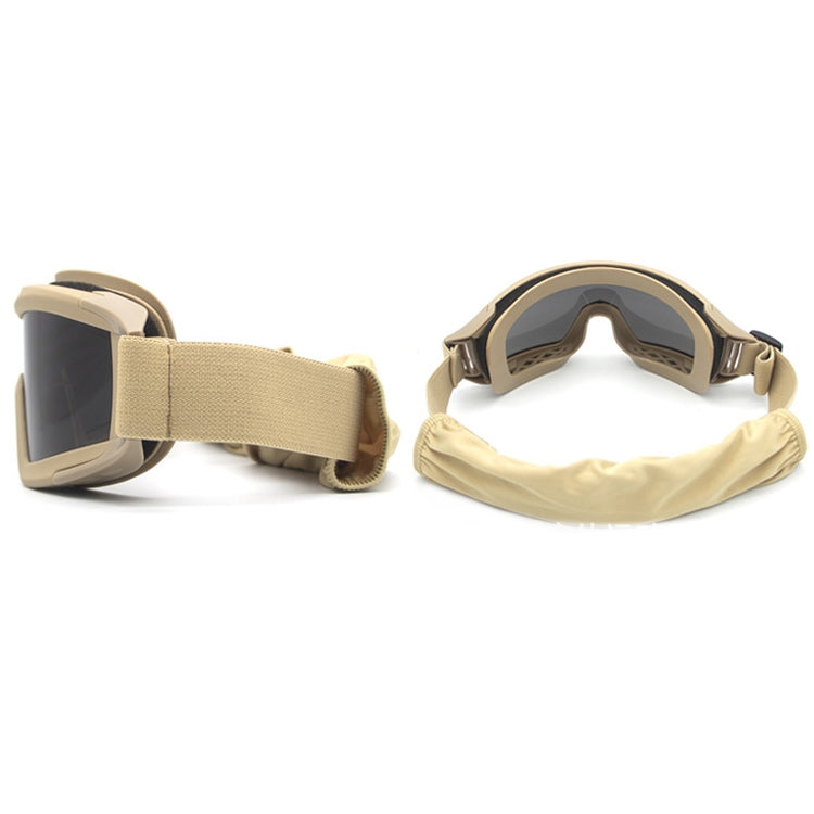 Desert Locust Ballistic Goggles (3pcs Protection Divided Lens in one packaging, the price is for 3 pcs), Khaki