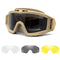 Desert Locust Ballistic Goggles (3pcs Protection Divided Lens in one packaging, the price is for 3 pcs), Khaki