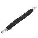 Multi-functional Nylon Braided Survival Bracelets with Adjustable Stainless Steel Shackle(Black)