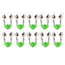 10 PCS Fishing Accessory Twin Bells Clip On Fishing Rod Fishing Bait Alarm, Random Color Delivery