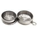 Stainless Steel Retractable Outdoor Cup Size: 85 x 72 x 72 mm (Big)