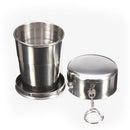 Stainless Steel Retractable Outdoor Cup Size: 50 x 50 x20 mm (Small)