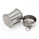 Stainless Steel Retractable Outdoor Cup Size: 50 x 50 x20 mm (Small)