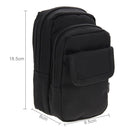 Multi-function High Density Strong Nylon Fabric Waist Bag / Camera Bag / Mobile Phone Bag, Size: 9.5 x 18.5 x 8cm(Black)