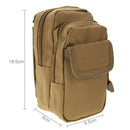 Multi-function High Density Strong Nylon Fabric Waist Bag / Camera Bag / Mobile Phone Bag, Size: 9.5 x 18.5 x 8cm (Khaki)