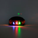 Shell Shape Bicycle Safety Rear Warning Tail Light with 2 Laser Beams and Colorful Lights