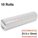 High Quality Handheld ink Price Labeller Paper, Labels Specifications: 21.5mm x 12mm, No. 3210 (10 Rolls in one packing, the price is for 10 Rolls)(White)